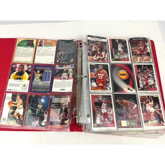 VTG NBA Hoops Basketball Collectors Album 225+ Cards 1990s - Picture 2 of 13
